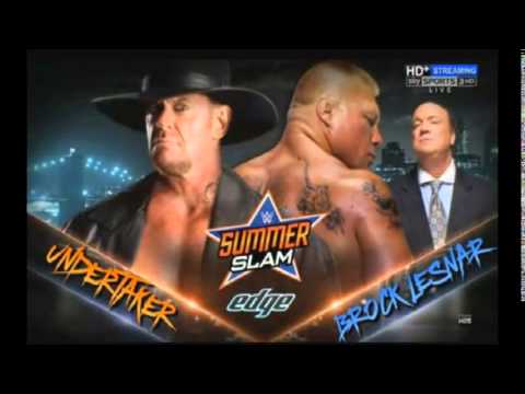 WWE Summerslam 2015 Brock Lesnar Vs. The Undertaker Official Match Card