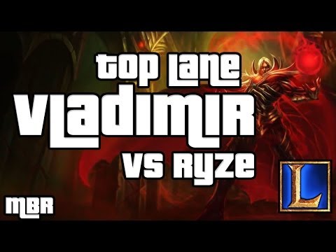 BloodLord Vladimir Vs Ryze Top Lane - Season 4 League of Legends Gameplay - HD