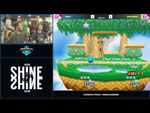 Shine 2019 - Dew2 (Falcon, Kirby) Vs. Pikachu942 (Kirby) Super Smash Bros. Division 2