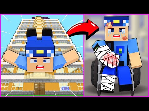 KEREM KOMİSER YÜKSEKTEN DÜŞTÜ, SAKATLANDI! 😱 - Minecraft
