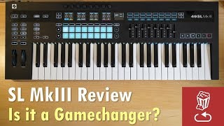 Video thumbnail for Novation SL MkIII MIDI Keyboard Review: Is it a gamechanging controller? (49SL MK3/61SL MK3) by loopop