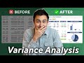 Build A Dynamic Budget Vs Actuals Dashboard On Excel Variance Analysis