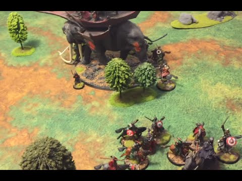 Hobbit SBG Battle Report 29 - 700 pts Rohan vs War Mumak of Harad