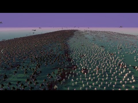 10,000 Crack Cats vs. 10,000 Robot Horse Samurai?!? (Ultimate Epic Battle Simulator)