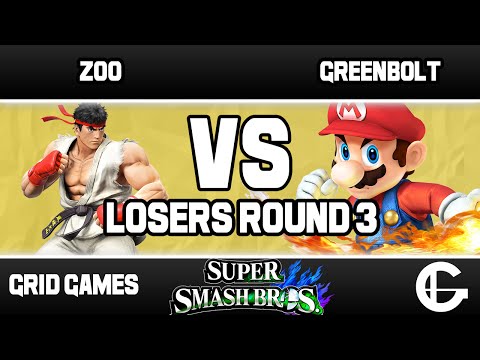 Zoo (Ryu/Cloud/Falcon) VS Greenbolt (Mario/Yoshi) | Grid WiiU BiWeekly Losers Round 3