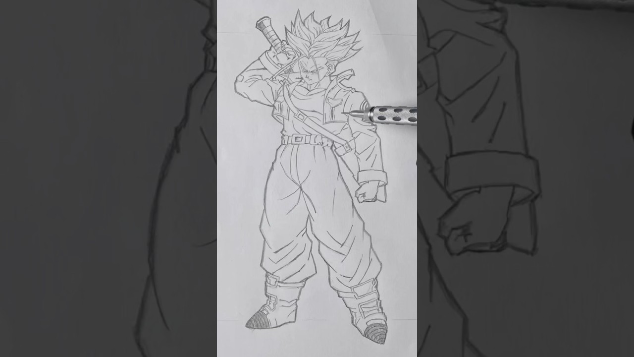 How to Draw Future Trunks Super Saiyan | Step-by-Step Tutorial | Dragon Ball | Beginners Drawing