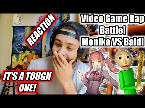 Not sure who WON?! | Monika VS Baldi | RAP BATTLE REACTION!