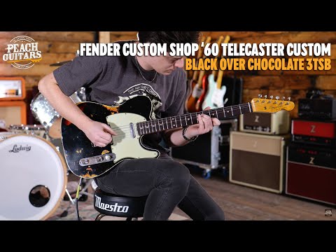 Fender Custom Shop LTD '60 Tele Custom Heavy Relic Aged Black over Chocolate 3TSB image 13