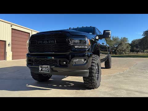 2024 Ram Cummins Limited Mega 37” Mud Grapplers and Fuel Rincon Wheels.
