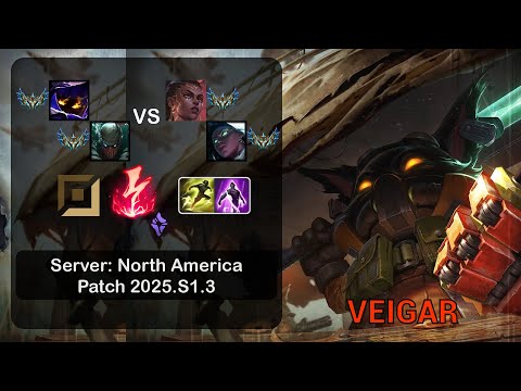 Veigar APC + Pyke vs Mel + Senna - NA Challenger - Patch 25.S1.3