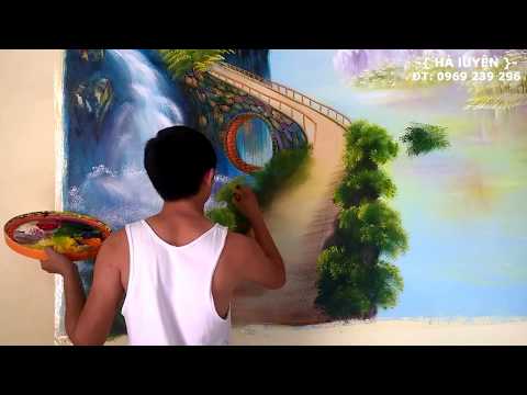 Hướng dẫn Vẽ tranh tường, trần mây 