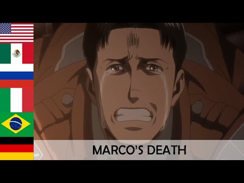"MARCO DEATH" in 7 languages ● Attack On Titan