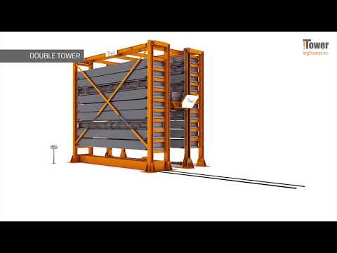 Long goods storage system integrated with laser
