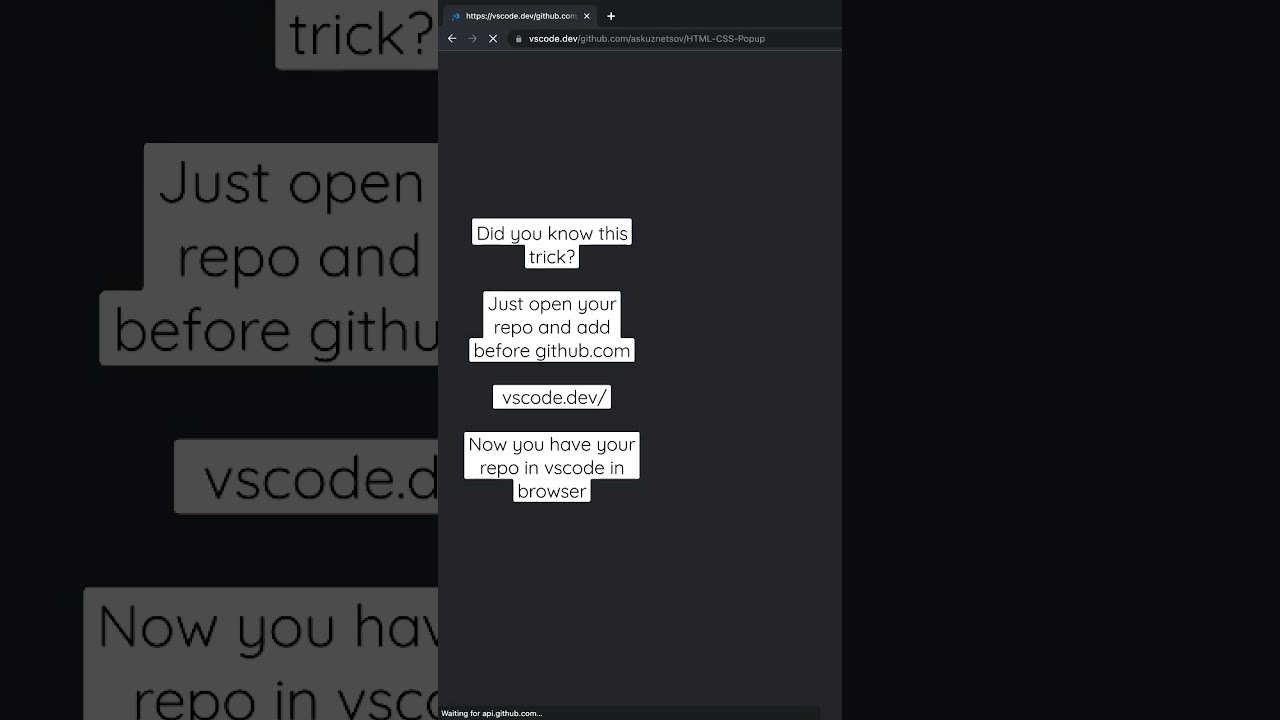 Did you know this trick? #vscode #github #programming #programmingforbeginners #short #shorts