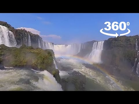 Iguazu Falls Trail on the Brazilian side, 360 video.