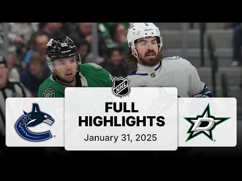NHL Highlights | Canucks vs. Stars | January 31, 2025