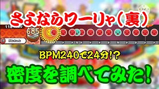 【密度調べ#375】ドンフェスで突然の裏譜面追加！？さよならワーリャ(裏)の密度を調べてみた！【本家譜面】
