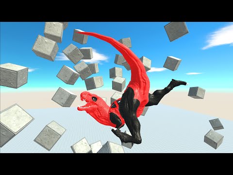 All Color Dinosaur Death Jump - Animal Revolt Battle Simulator