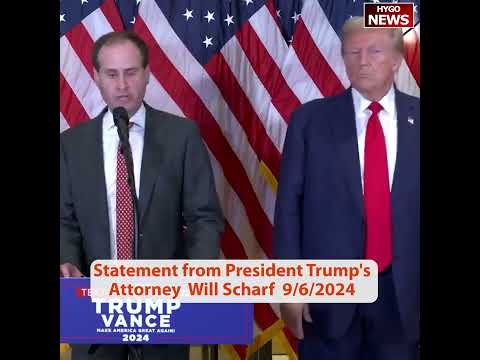 Trump Attorney Will Scharf: unlawfully, unconstitutionally interfere with Trump 1st Amendment right