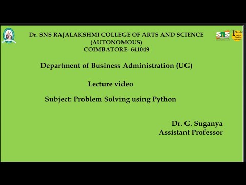 Looping Concept In Python Problem Solving Using Python Sns Institutions