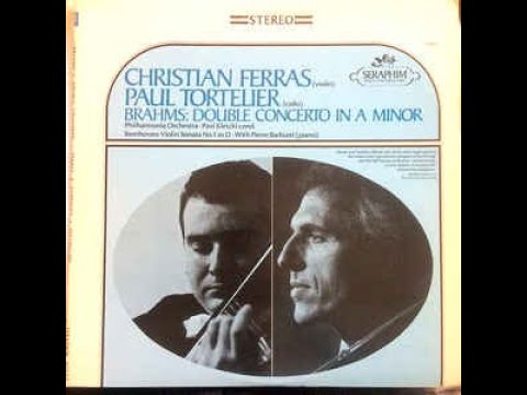 Ferras, Tortelier, Kletzki, Barbizet - Brahms Double Concerto, Beethoven Sonata 1 (Seraphim vinyl)