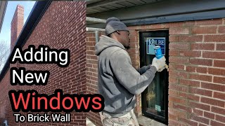 How To Cut and Add a new window In a Brick wall ,Step By Step ,DIY