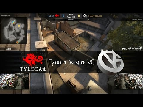 TyLoo vs VG. CyberZen Day3 패자조 결승 2세트 PGL CS:GO Asia -EsportsTV