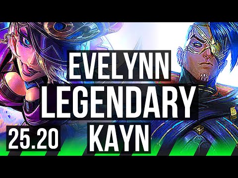 EVELYNN vs KAYN (JGL) | Penta, 18/1/6, Legendary | TR Grandmaster | 25.20