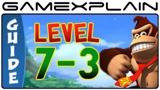 Donkey Kong Country Returns 3D: Handy Hazards 7-3 (Puzzle Pieces, KONG Letters Guide, Walkthrough)