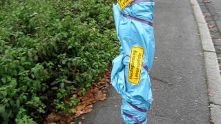 Hochspannung Lebensgefahr - Straßenlaterne nach Unfall