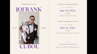 Memorial Service for Jofrank Cubol: DAY 1