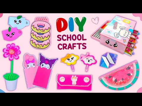 20 DIY SCHOOL SUPPLIES YOU WILL LOVE - Cute Pen decor - Handmade Notebook - Organizer and more...