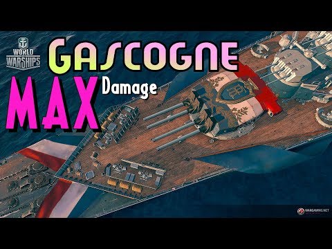 GASCOGNE french premium MAX DAMAGE || World of Warships