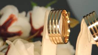 Vídeo de Aliança Roma Ouro 18K 7mm