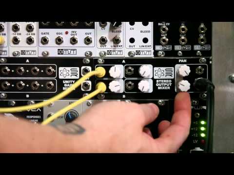 Synthrotek Eurorack 1U Stereo Output Mixer - DIY - KIT Modular Synth