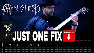 【MINISTRY】[ Just One Fix ] cover by Masuka | LESSON | GUITAR TAB