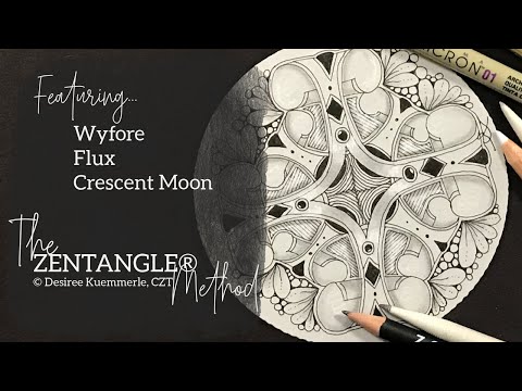 ZENTANGLE® Tile #21 | Tangle WYFORE - NEW Tangle! | No Voice (Beginner Zentangle Tutorial)