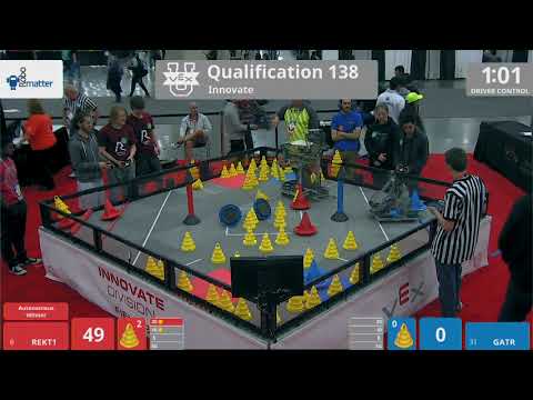 2018 VEXU Innovate Q138 - REKT1 vs GATR - 88 to 12