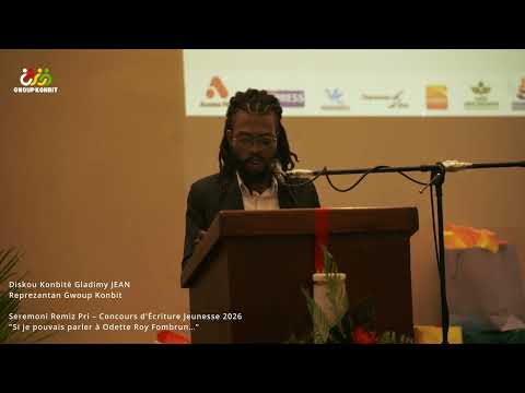 Diskou Konbitè Gladimy JEAN / Reprezantan Gwoup Konbit nan Seremoni Remiz Pri Odette Roy Fombrun