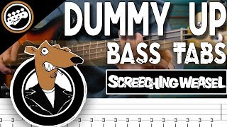 Screeching Weasel - Dummy Up | Bass Cover With Tabs in the Video