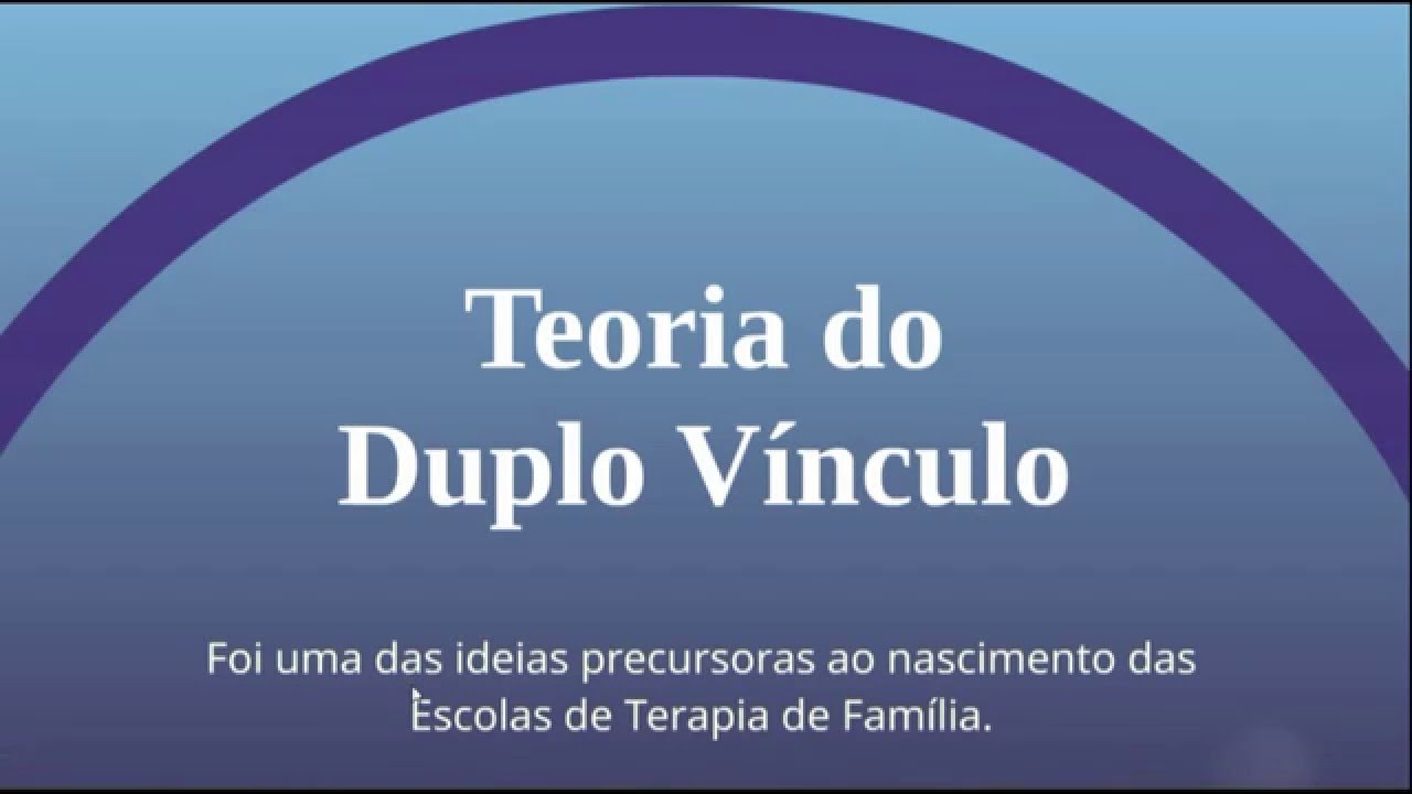 Teoria do Duplo Vínculo /Terapia Familiar Sistêmica/ Formação em Terapia de Casal/