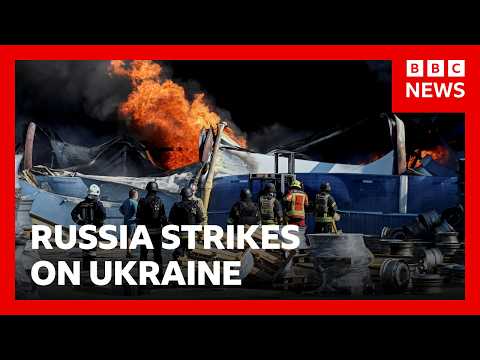 At least 27 dead and hundreds evacuated after strike on Kyiv warehouse | BBC News