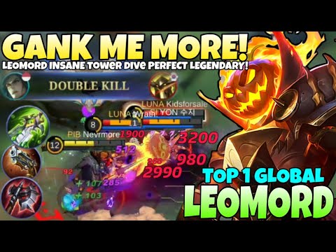 Top 1 Global Leomord Insane Tower Dive Perfect Legendary! Leomord Best Build & Emblem 2022 | Mlbb