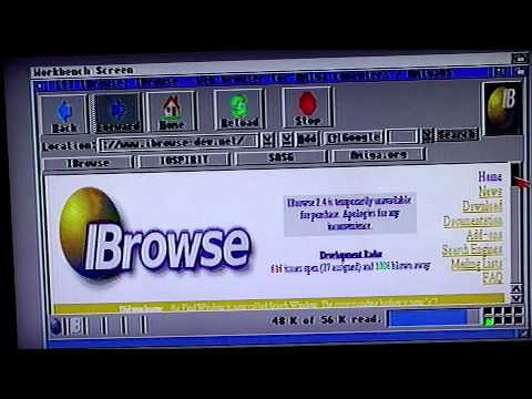 Surfing the internet on a amiga 1200