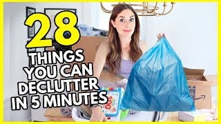 DECLUTTER IN MINUTES ⏱️ 28 Areas You Can Declutter in Only 5 Minutes