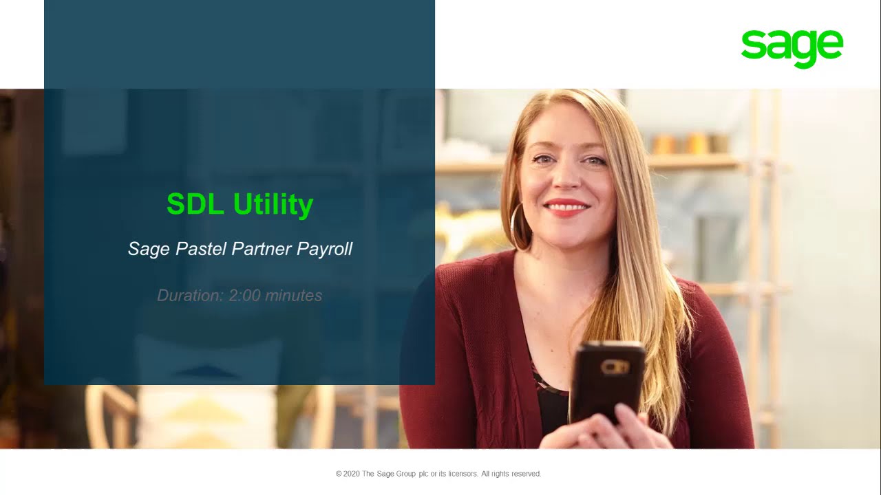 Sage Pastel Payroll: SDL Utility - Removing SDL for COVID19 payment holiday