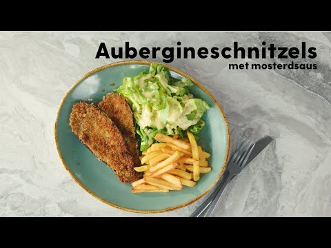 , title : 'Schnitzel bakken van aubergine met botersla en mosterdsaus - Allerhande'