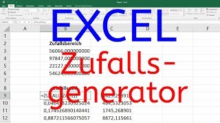 Excel Zufallsgenerator - Zufallszahl und Zufallsbereich erzeugen [normalverteilt, Verteilung]