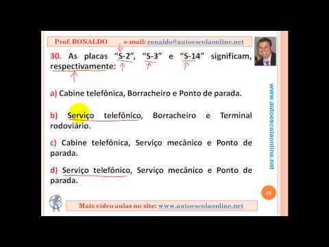 AULA 44 PROVA SIMULADA DE SINALIZAÇÃO - LEGISLAÇÃO DE TRÂNSITO - DETRAN