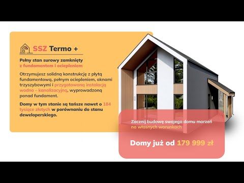 67 m2 za 179 tyś zł - Stan Surowy Zamknięty Ocieplony +